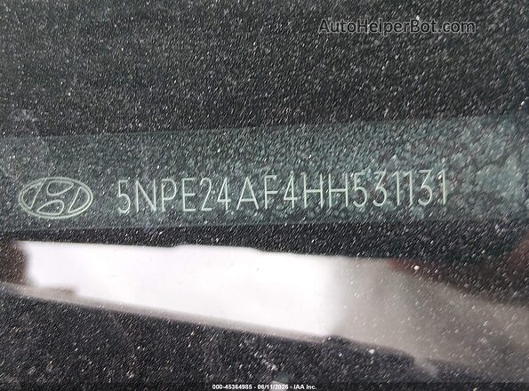 5NPE24AF4HH531131 2017 HYUNDAI SONATA Turquoise Շարժիչի բաժամունքի տեսք