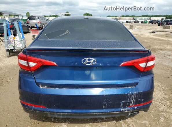5NPE24AF4HH556031 2017 HYUNDAI SONATA Синий Вид сзади