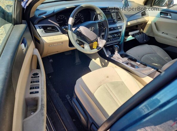 5NPE24AF4HH578904 2017 HYUNDAI SONATA Blue წინა პანელის ხედი