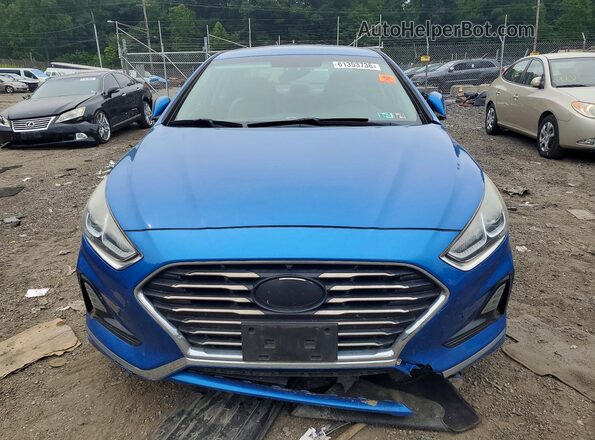 5NPE24AF4JH614886 2018 HYUNDAI SONATA Blue Widok z przodu