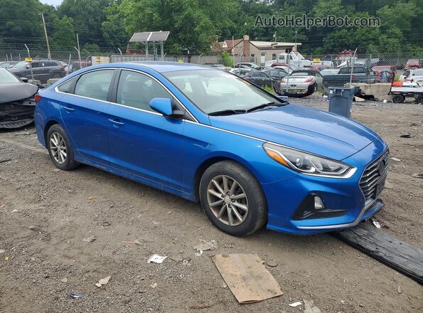 5NPE24AF4JH614886 2018 HYUNDAI SONATA Blue Przód prawy