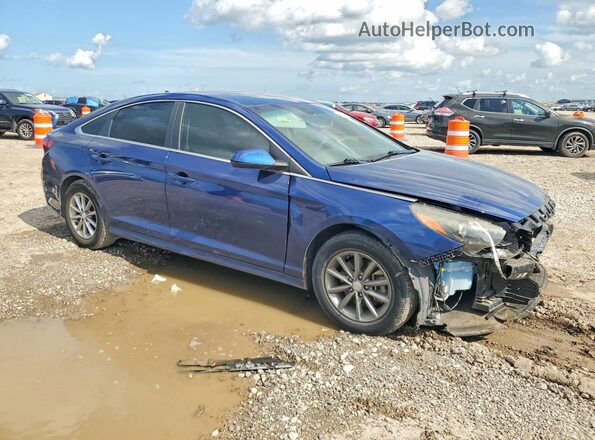 5NPE24AF4JH632207 2018 HYUNDAI SONATA Синий Передняя правая четверть