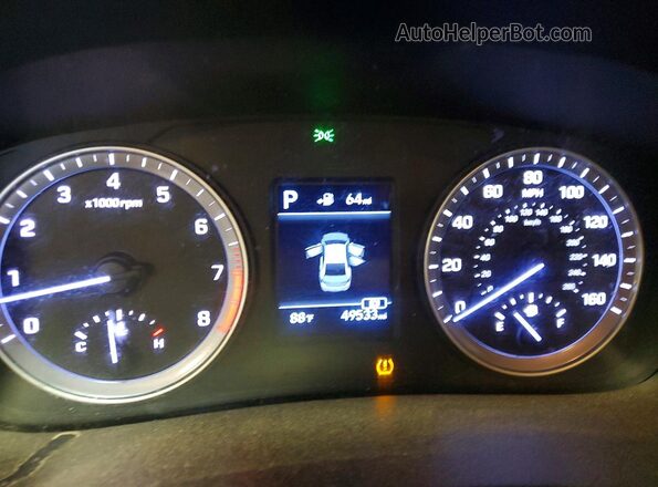 5NPE24AF4JH634569 2018 HYUNDAI SONATA Gray ხელსაწყოთა პანელის ხედი
