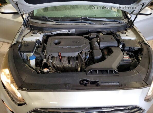 5NPE24AF4JH634569 2018 HYUNDAI SONATA Gray უკანა სალონის ხედი