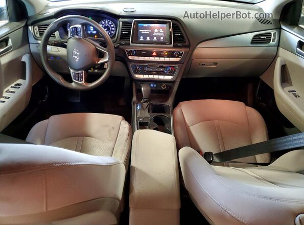 5NPE24AF4JH634569 2018 HYUNDAI SONATA Gray წინა პანელის ხედი
