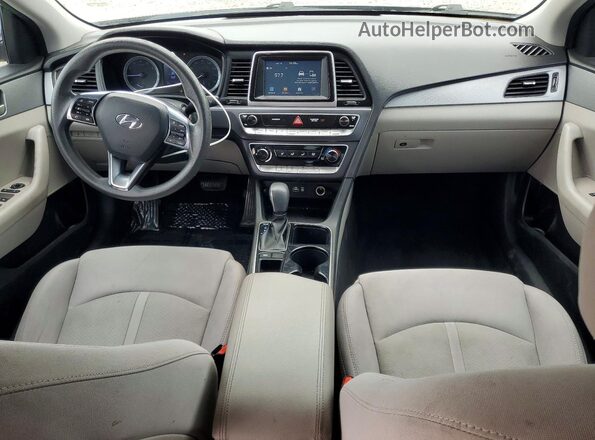 5NPE24AF4JH655096 2018 HYUNDAI SONATA Gray Вид панелі приладів
