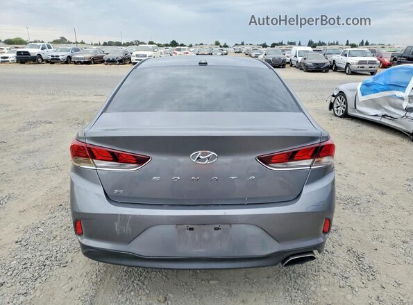 5NPE24AF4JH655096 2018 HYUNDAI SONATA Gray Вид ззаду