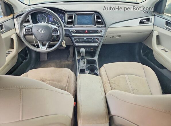 5NPE24AF4JH655874 2018 HYUNDAI SONATA Blue წინა პანელის ხედი
