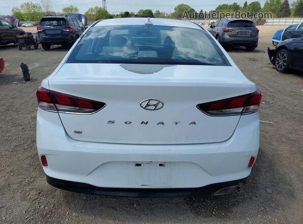 5NPE24AF4JH662467 2018 HYUNDAI SONATA White Հետևի տեսք