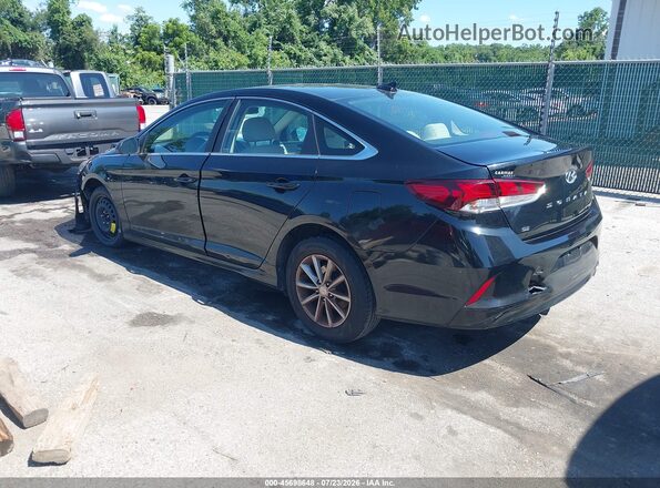 5NPE24AF4JH665983 2018 HYUNDAI SONATA Черный Задняя левая четверть