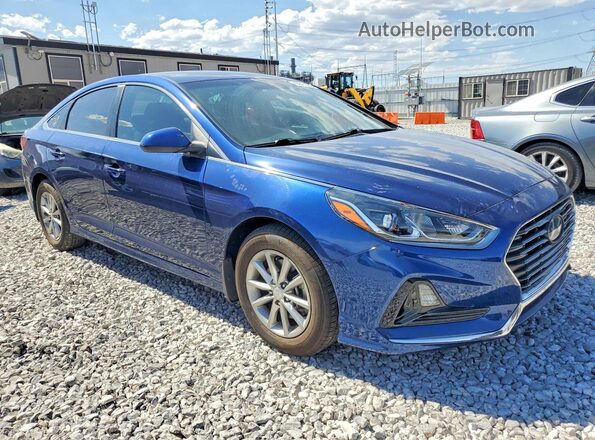 5NPE24AF4KH794338 2019 HYUNDAI SONATA Синий Передняя правая четверть