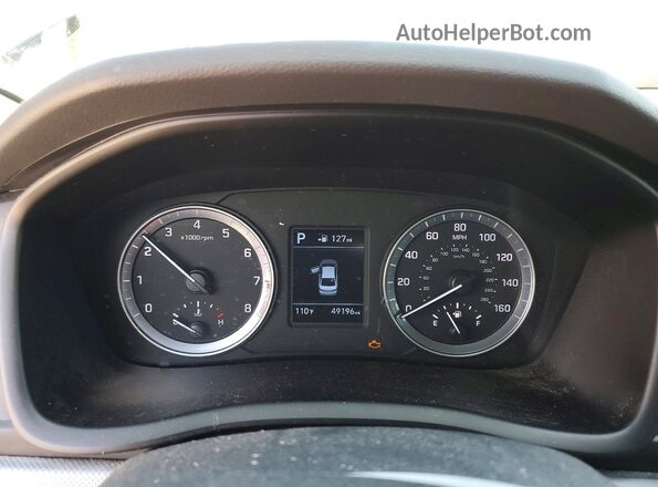 5NPE24AF4KH794338 2019 HYUNDAI SONATA Синий Вид щитка приборов