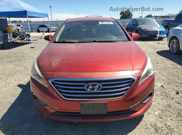 5NPE24AF5GH265102 2016 HYUNDAI SONATA Red Front view