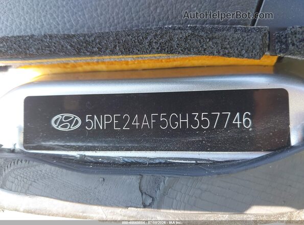 5NPE24AF5GH357746 2016 HYUNDAI SONATA Серебряный 