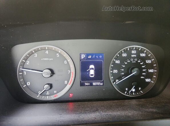 5NPE24AF5HH450364 2017 HYUNDAI SONATA Silver Instrument cluster view