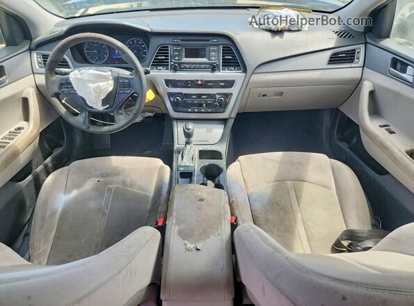 5NPE24AF5HH469724 2017 HYUNDAI SONATA Blue Առջևի վահանակի տեսք