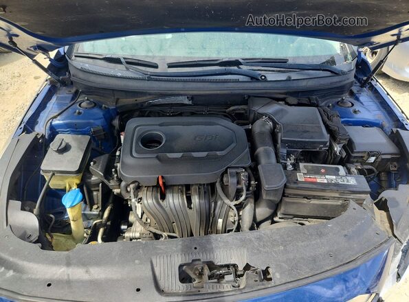 5NPE24AF5HH469724 2017 HYUNDAI SONATA Blue Սալոնի հետևի տեսք