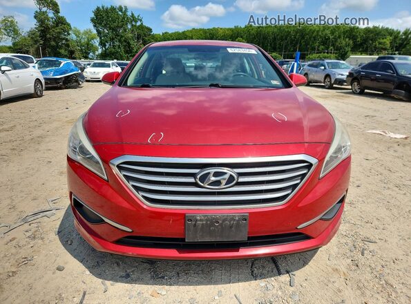 5NPE24AF5HH470050 2017 HYUNDAI SONATA Red წინა ხედი