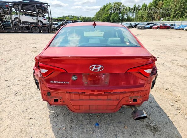 5NPE24AF5HH470050 2017 HYUNDAI SONATA Red უკანა ხედი