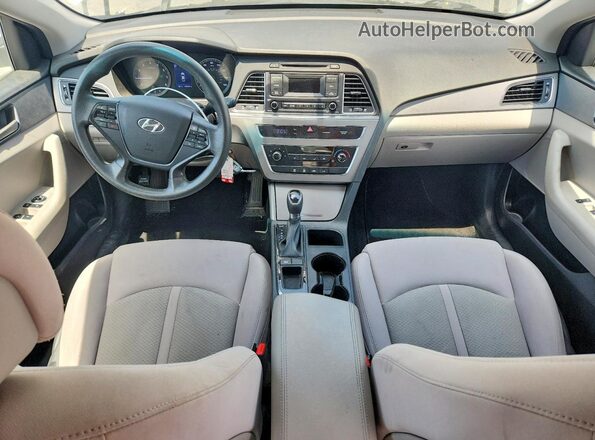 5NPE24AF5HH516573 2017 HYUNDAI SONATA White Առջևի վահանակի տեսք