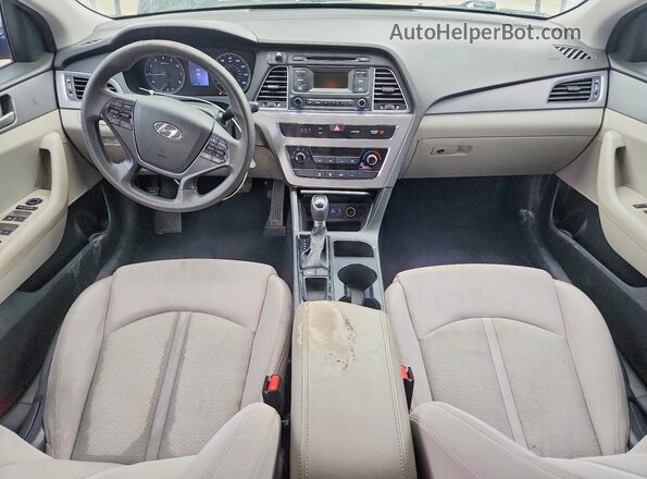 5NPE24AF5HH545605 2017 HYUNDAI SONATA Silver წინა პანელის ხედი