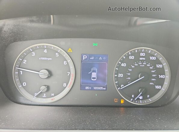 5NPE24AF5HH545605 2017 HYUNDAI SONATA Silver ხელსაწყოთა პანელის ხედი