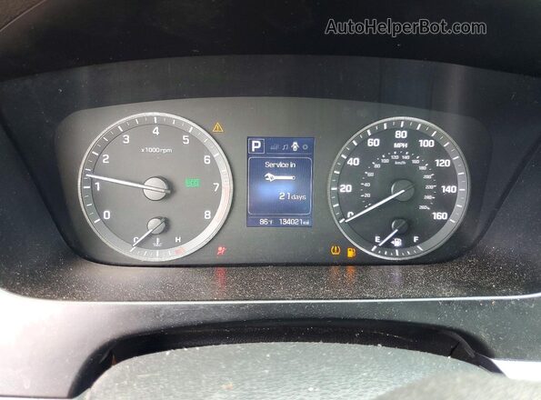 5NPE24AF5HH581648 2017 HYUNDAI SONATA White Widok zestawu wskaźników