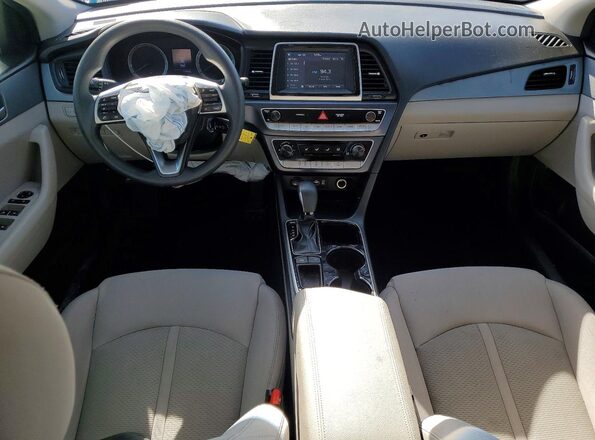 5NPE24AF5JH601239 2018 HYUNDAI SONATA White Առջևի վահանակի տեսք