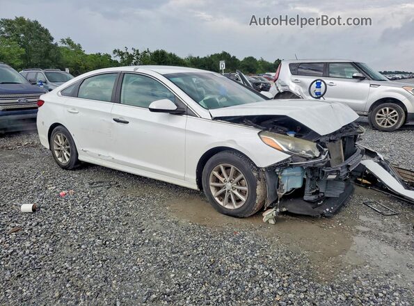 5NPE24AF5JH603198 2018 HYUNDAI SONATA White Przód prawy