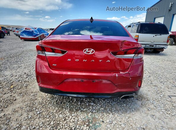 5NPE24AF5JH624858 2018 HYUNDAI SONATA Red Вид ззаду