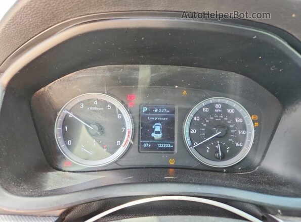 5NPE24AF5JH624858 2018 HYUNDAI SONATA Red Вид щитка приладів