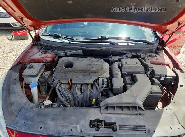 5NPE24AF5JH624858 2018 HYUNDAI SONATA Red Вид задньої частини салону