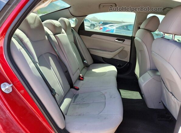 5NPE24AF5JH624858 2018 HYUNDAI SONATA Red Вид задніх сидінь