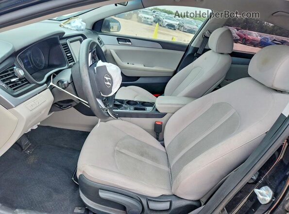 5NPE24AF5JH682419 2018 HYUNDAI SONATA Black წინა სალონის ხედი