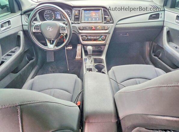 5NPE24AF5KH754852 2019 HYUNDAI SONATA White წინა პანელის ხედი