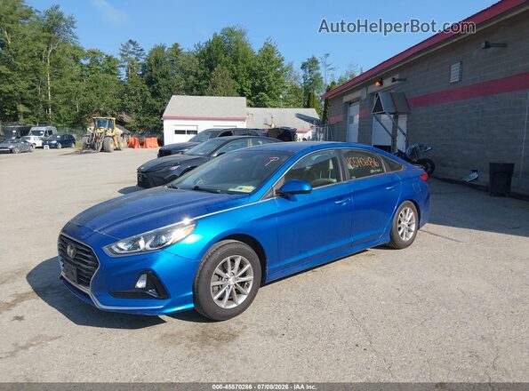 5NPE24AF5KH774342 2019 HYUNDAI SONATA Синий Передняя левая четверть