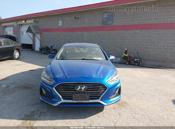 5NPE24AF5KH774342 2019 HYUNDAI SONATA Синий Вид задней части салона