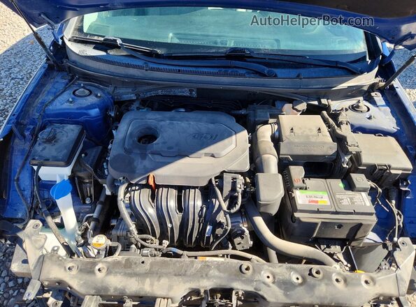 5NPE24AF5KH776026 2019 HYUNDAI SONATA Blue უკანა სალონის ხედი