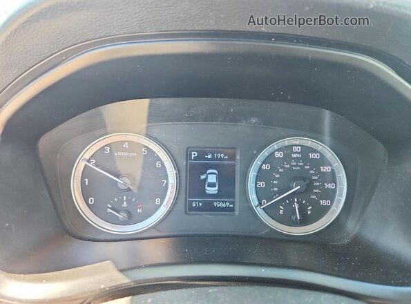 5NPE24AF5KH776026 2019 HYUNDAI SONATA Blue ხელსაწყოთა პანელის ხედი