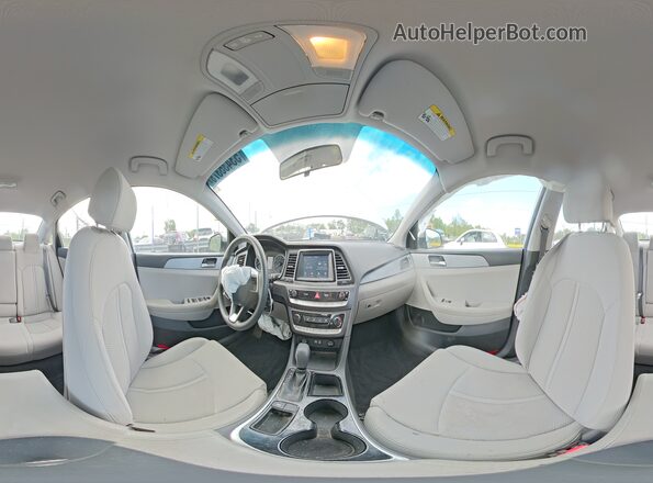 5NPE24AF5KH788709 2019 HYUNDAI SONATA Серебряный Панорамный вид салона 360°