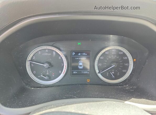 5NPE24AF5KH817335 2019 HYUNDAI SONATA Белый Вид щитка приборов