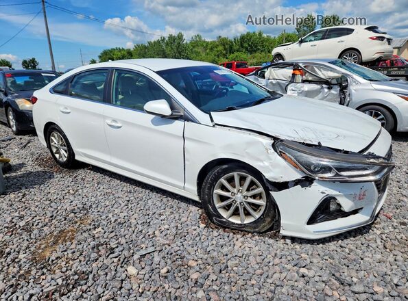5NPE24AF5KH817335 2019 HYUNDAI SONATA Белый Передняя правая четверть