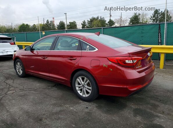5NPE24AF6GH269711 2016 HYUNDAI SONATA Red Rear left