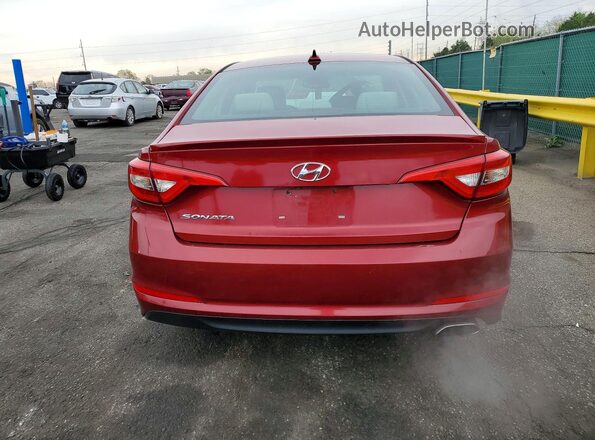 5NPE24AF6GH269711 2016 HYUNDAI SONATA Red Rear view