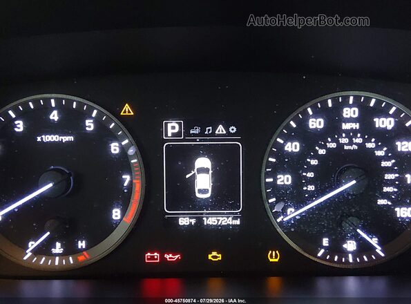 5NPE24AF6GH305915 2016 HYUNDAI SONATA Black Հետևի նստատեղերի տեսք