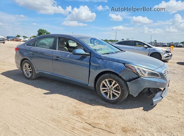 5NPE24AF6GH313738 2016 HYUNDAI SONATA Blue Delantero derecho