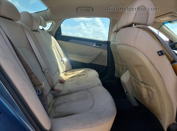 5NPE24AF6GH313738 2016 HYUNDAI SONATA Blue Vista de los asientos traseros