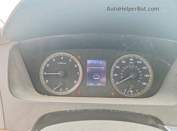 5NPE24AF6GH313738 2016 HYUNDAI SONATA Blue Vista del cuadro de instrumentos