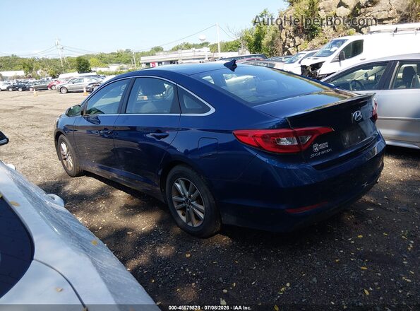 5NPE24AF6GH321340 2016 HYUNDAI SONATA Синий Задняя левая четверть