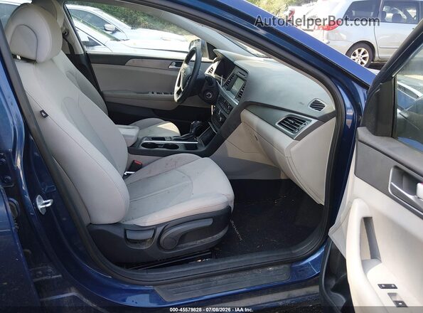 5NPE24AF6GH321340 2016 HYUNDAI SONATA Синий Вид салона спереди